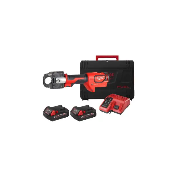 Milwaukee M18 HCCT-201C Accu Hydraulische Kabelkrimptang 18V 2.0Ah Li-Ion M18™ FORCE LOGIC™ in koffer - 4933451194