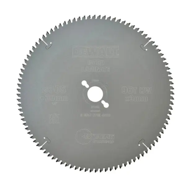 DeWALT Ø 305mm Asgat 30mm 96T Cirkelzaagblad voor Laminaat | Extreme - DT4290-QZ