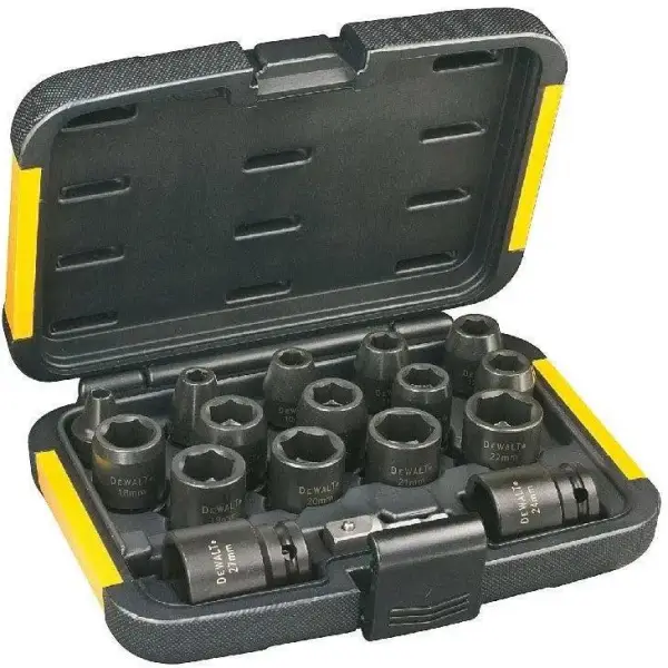 DeWALT 17-delig 1/2" Krachtdoppenset Vierkant | kort - DT7506