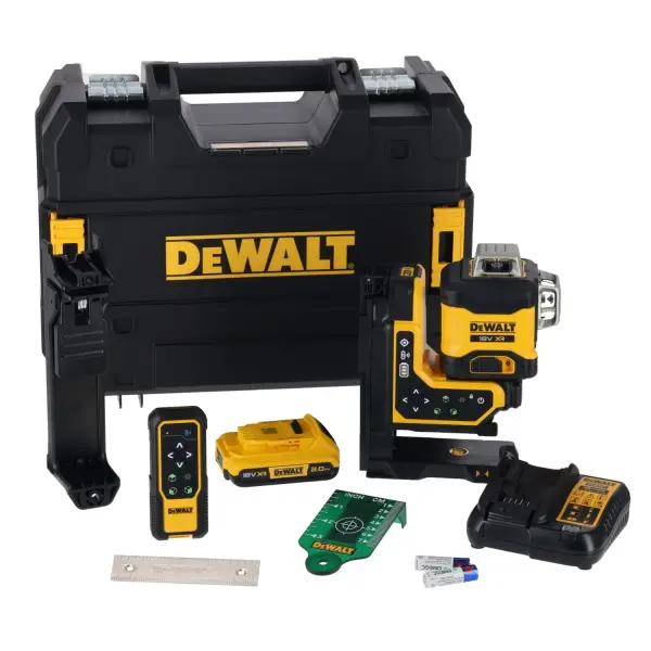 DeWALT DCLE34035D1 Accu groene lijnlaser met afstandsbediening 18V XR 2.0Ah in TSTAK