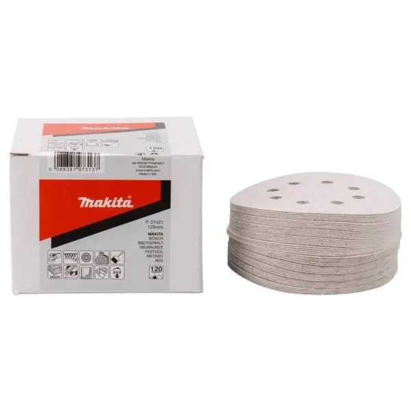 Makita K120 125mm Schuurschijf White Velcro - P-37421