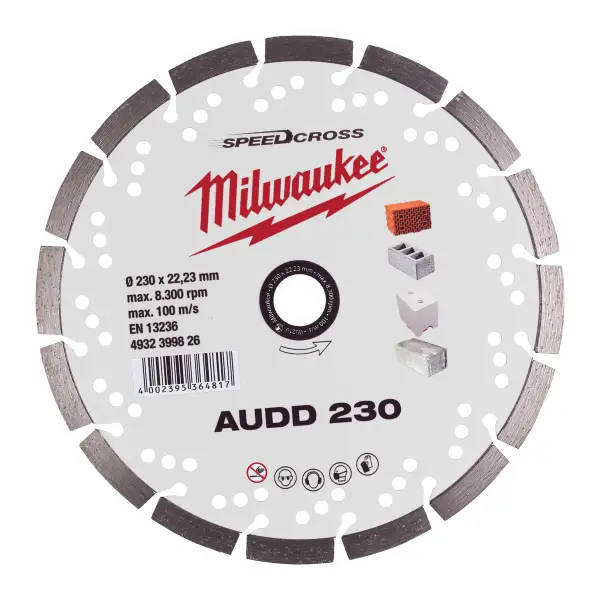 Milwaukee AUDD 230 x 22,23 x 2,6 mm Diamantschijf - 4932399826