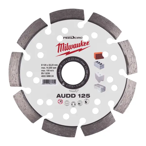 Milwaukee AUDD 125 x 22,23 x 2,6 mm Diamantschijf - 4932399824