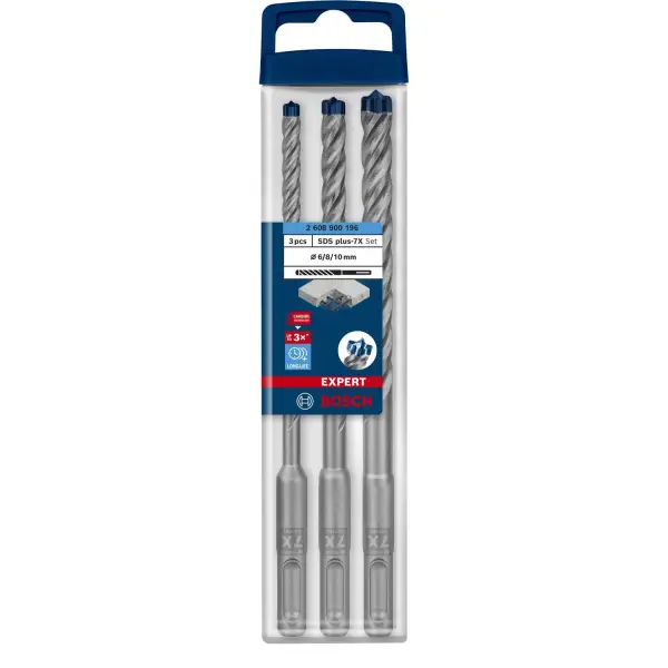 Bosch 3-delig SDS-Plus-7X Hamerboorset - Professional EXPERT - 2608900196