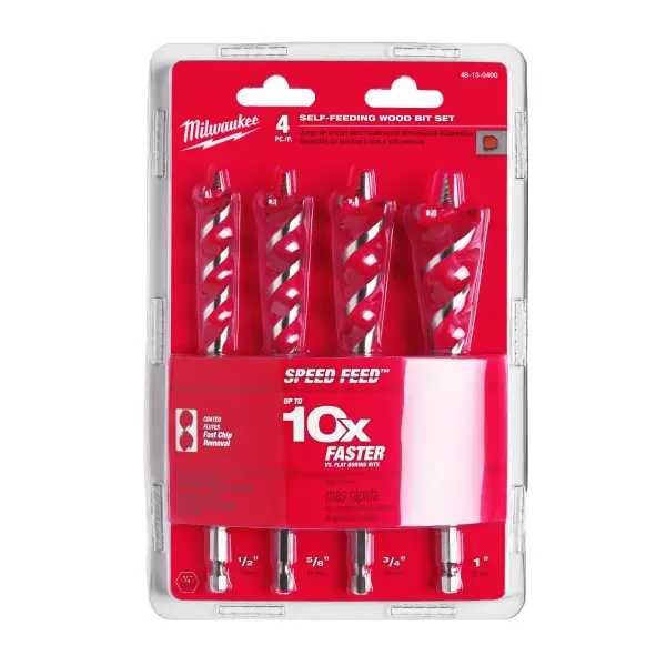 Milwaukee 4-delig Set zelfvoedende houtboren - 4932479477