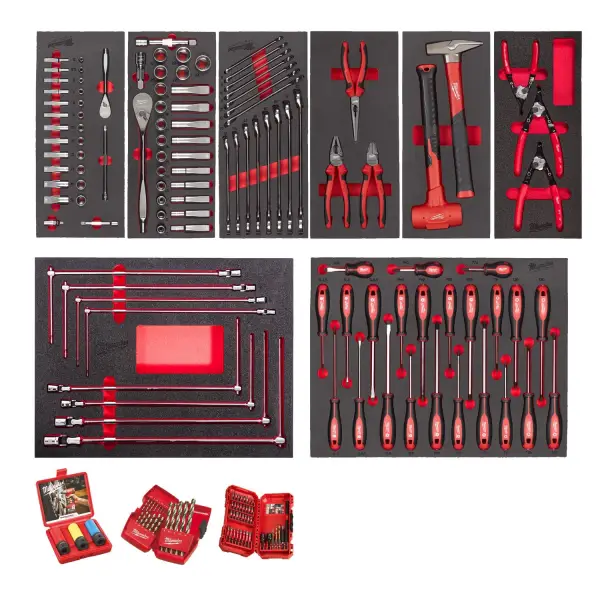 Milwaukee 172-delig Master foam inlay automotive - TOOLGUARD™ - 4932499474