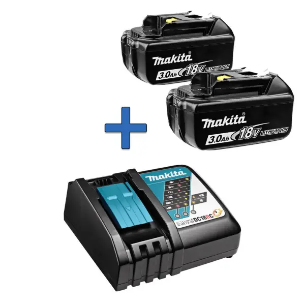 Makita Accu Starterset 18V DC18RC 2x BL1830B - Y-00197