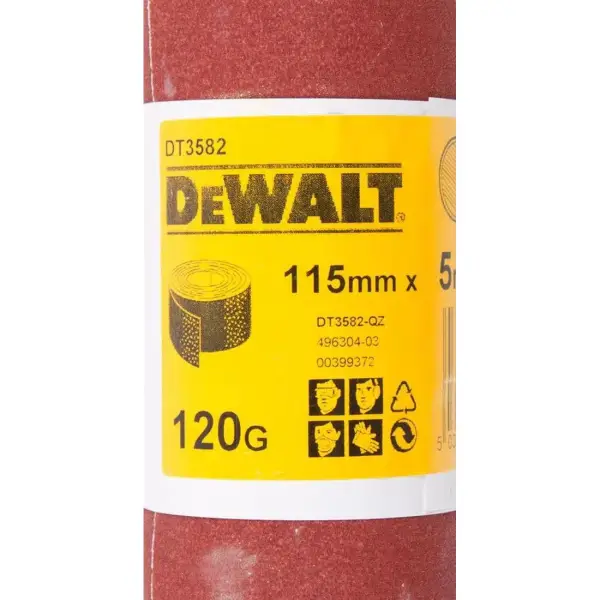 DeWALT P120 5m x 115mm Schuurpapier rol - DT3582