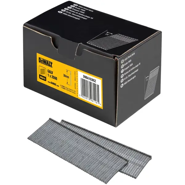 DeWALT 1.6x38mm Spijkers gegalvaniseerd (2500 stuks) - DNBA1638GZ