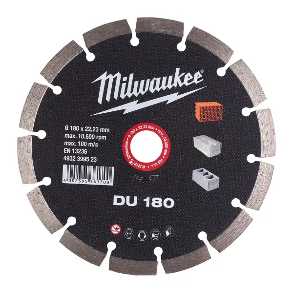 Milwaukee DU 180 x 22,23 x 2,4 mm Diamantschijf - 4932399523