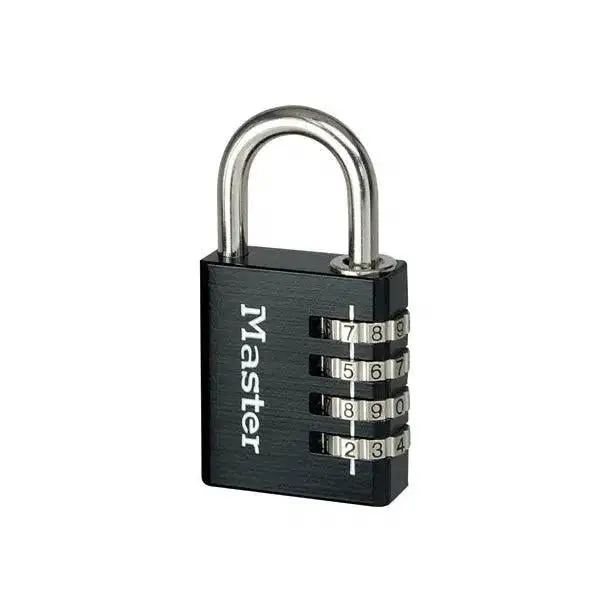 Master Lock 40mm 26mm Hangslot zwart 4 cijfers beugel - 7640EURDBLK