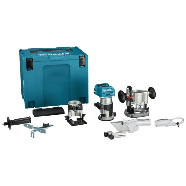 Makita RT001GZ15 Accu boven- en kantenfrees + geleiderail adapter XGT 40V Max Basic Body in Mbox