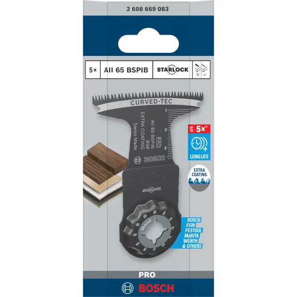 Bosch Professional PRO AII65BSPIB Multitool invalzaagblad (5 stuks) - 2608669083