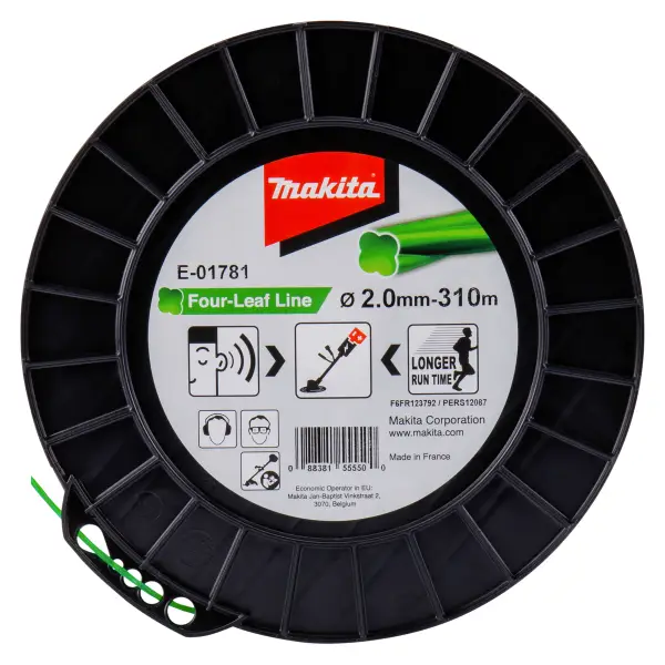 Makita Klaverbladvormig maaidraad 2,00x310mtr groen - E-01781