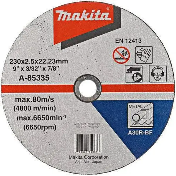 Makita 230x2,5x22,23mm Doorslijpschijf staal - A-85335