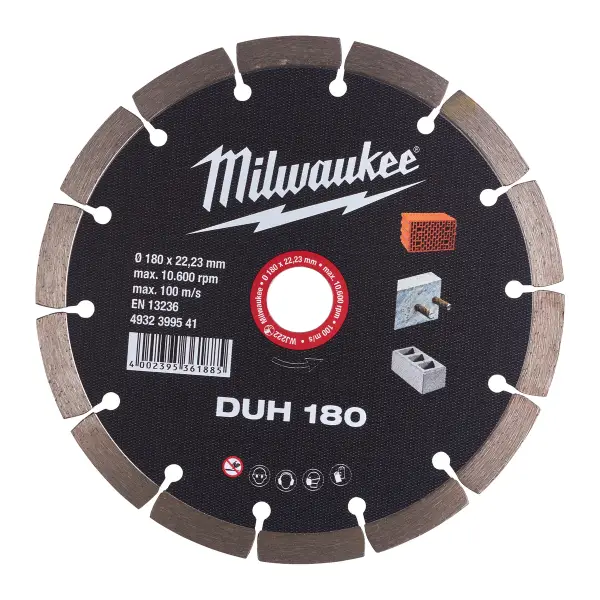 Milwaukee DUH 180 x 22,23 x 2,4 mm Diamantschijf - 4932399541