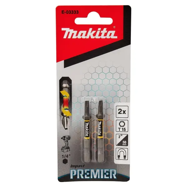 Makita T15 x 50 mm Impact Premier Slagschroefbit 2 stuks - E-03333