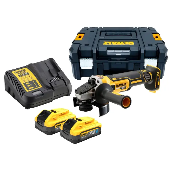 DeWALT DCG405H2T Accu haakse slijper 125mm 18V XR 5.0Ah POWERSTACK in TSTAK