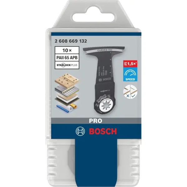 Bosch Professional PRO PAII65APB Multitool invalzaagblad (10 stuks) - 2608669132