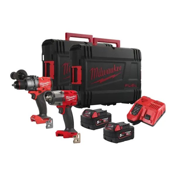 Milwaukee M18 FUEL™ FPP2F3-502X Accu combiset 2-delig (FPD3 + FMTIW2F12) 18V 5.0Ah in HD-Box - 4933492518