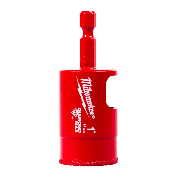 Milwaukee 25 mm Diamantboor 1/4" HEX - DIAMOND MAX Nat/Droog - 4932498350