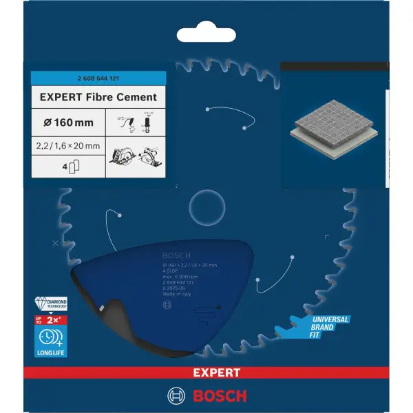 Bosch Ø 160 x 2,2 x 20mm 4T Cirkelzaagblad EXPERT Fibre Cement - Professional - 2608644121