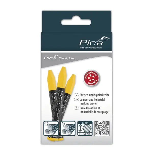 Pica 590/44 Markeerkrijt PRO geel (12 stuks) - PI59044