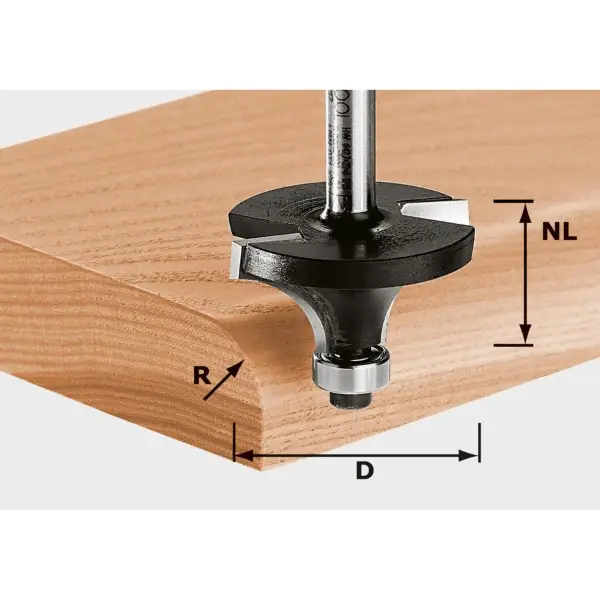 Festool D38,1 S8 R12,7 Afrondfrees - HW S8 D38,1/R12,7 KL - 491016