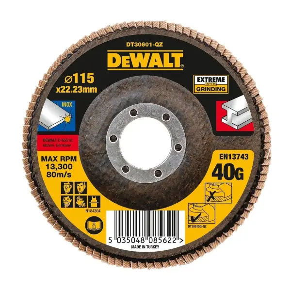 DeWALT K40 115mm Lamellenschijf EXTREME - DT30601