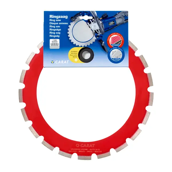 Carat Ringzaag voor baksteen Ø 330 mm, inclusief aandrijfwiel - CRSA330000
