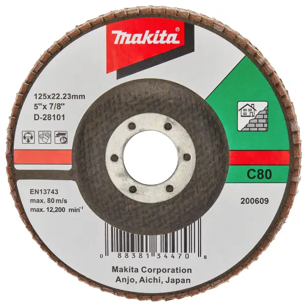 Makita 125mm Lamellenschuurschijf C80 - D-28101