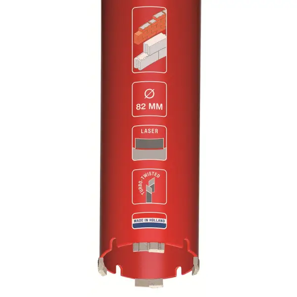 Carat Droogboor Nastroc Ø 152 mm, lengte 300 mm, M30, 6 segmenten - HDN1523005