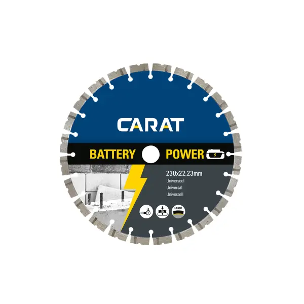 Carat Diamantzaag universeel battery power Ø 230 mm, asgat 22,23 mm - CBP2303000
