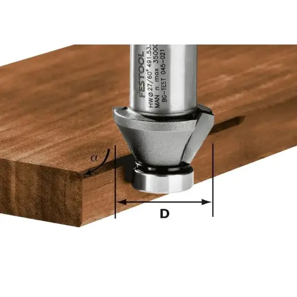 Festool 45° 27,0mm Freesbit Fasefrees - HW 45°-OFK 500 - 490090