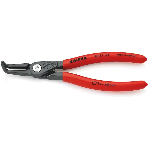 Knipex 170 mm Precisie-borgveertang voor binnenringen in boringen met antslip kunststof bekleed - 48 21 J21