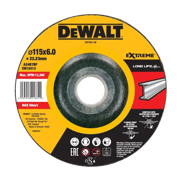 DeWALT DX7921 EXTREME™ Afbraamschijf Metaal 115mm