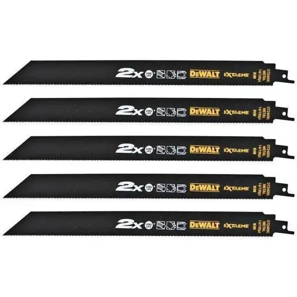 DeWALT 305mm Reciprozaagblad Toughcoat 2x BIM 5st - DT2409L