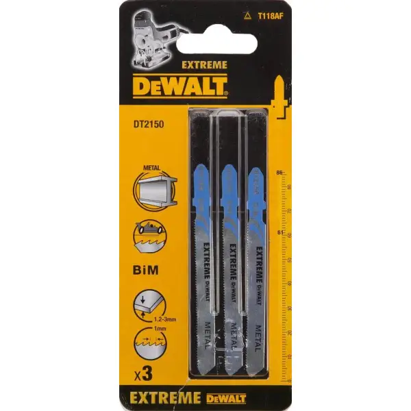 DeWALT Decoupeerzaagblad voor Metaal & Non-ferro (3 stuks) - T 118 AF - DT2150