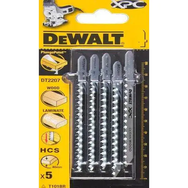 DeWALT Decoupeerzaagblad voor Hout & Laminaat (5 stuks) - T 101 BR - DT2207