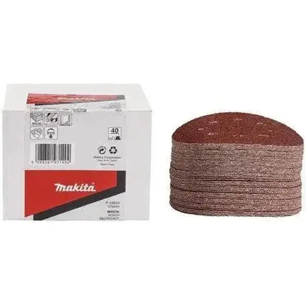 Makita K100 125mm Schuurschijf Red Velcro - P-43658