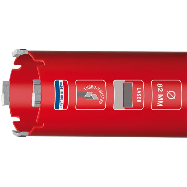 Carat Droogboor Dustec Ø 92 mm, lengte 340 mm, M16, 4 segmenten - HTL0923404