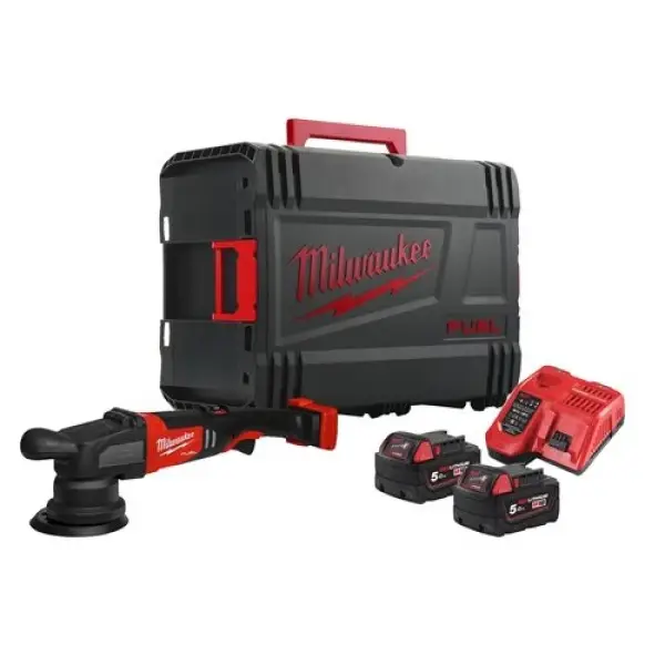 Milwaukee M18 FUEL™ FROP15-502X Accu excentrische polijstmachine 125mm 18V 5.0Ah in HD-Box - 4933478835