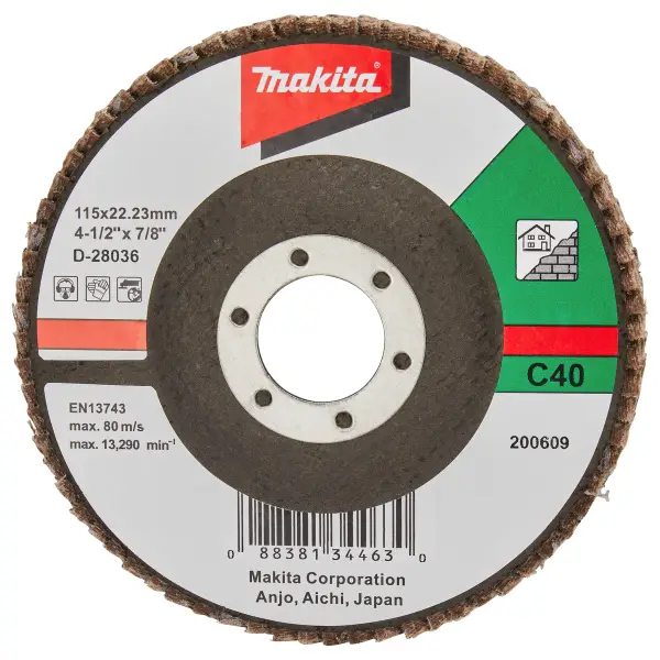 Makita 115mm Lamellenschuurschijf C40 - D-28036