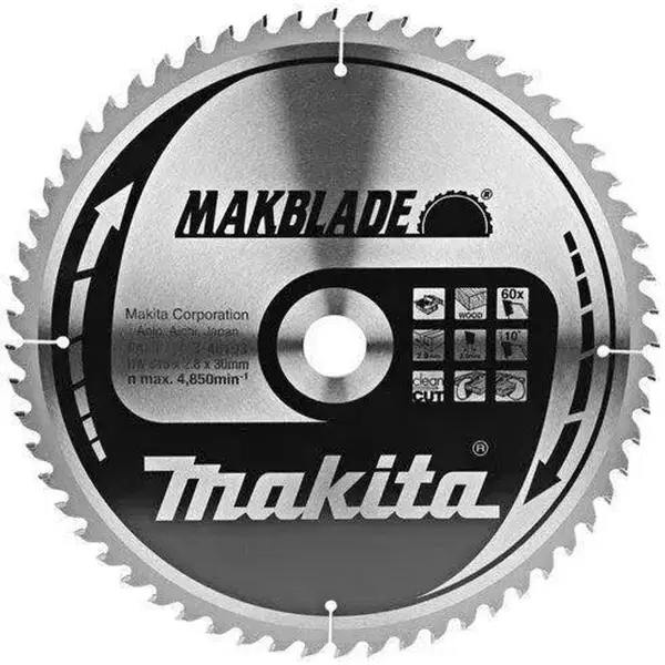 Makita Ø 315mm Asgat 30mm 60T Tafelzaagblad voor Hout | Makblade - B-46193