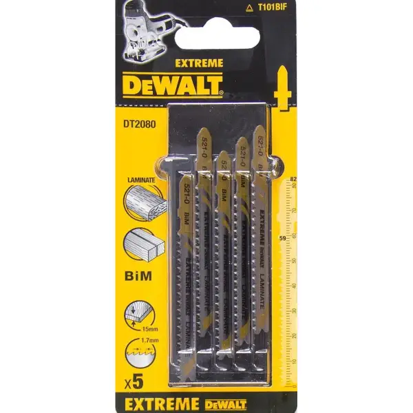 DeWALT Decoupeerzaagblad voor Hout & Laminaat (5 stuks) - T 101 BIF - DT2080