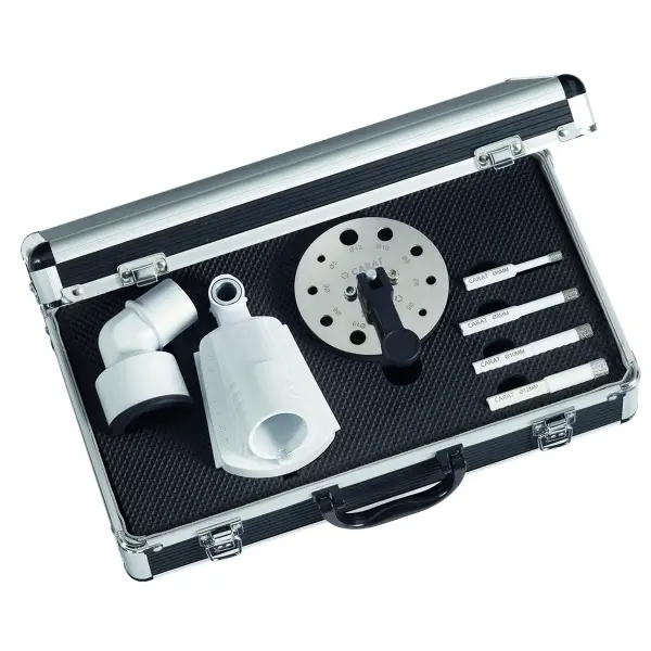 Carat Diamantboorset ETD voor droog gebruik, Ø 6-8-10-12 mm, zeskantopname, met centreerhulp en stofafzuiging - ETDSET0200