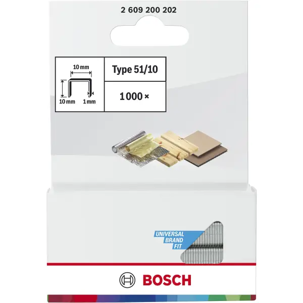 Bosch 10 mm 10,0 x 1,0 mm type 51 Nieten | 1000 stuks - Professional - 2609200202