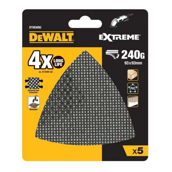 DeWALT K240 93 x 93 mm Schuurgaas (5 stuks) - Mesh - DTM3095