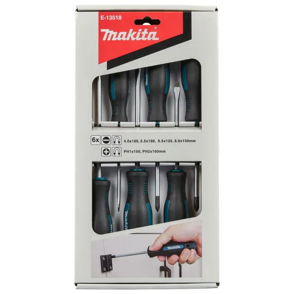 Makita 6-delig Schroevendraaierset PH/SL - E-13518