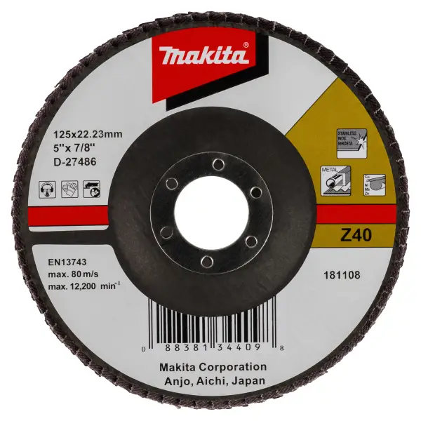 Makita Z40 125mm Lamellenschuurschijf - D-27486